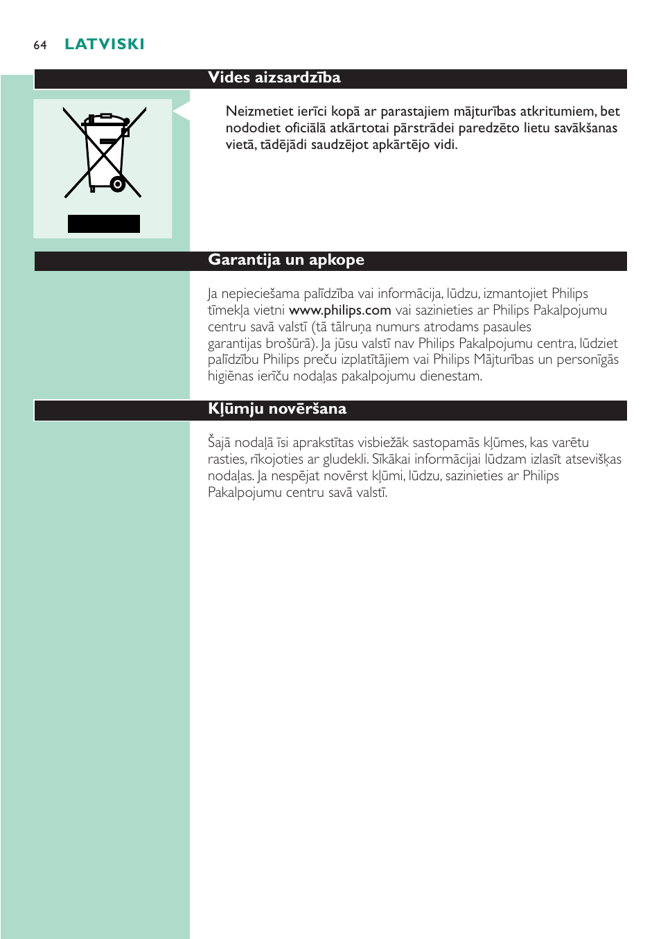 Philips GC4250 User Manual | Page 64 / 76