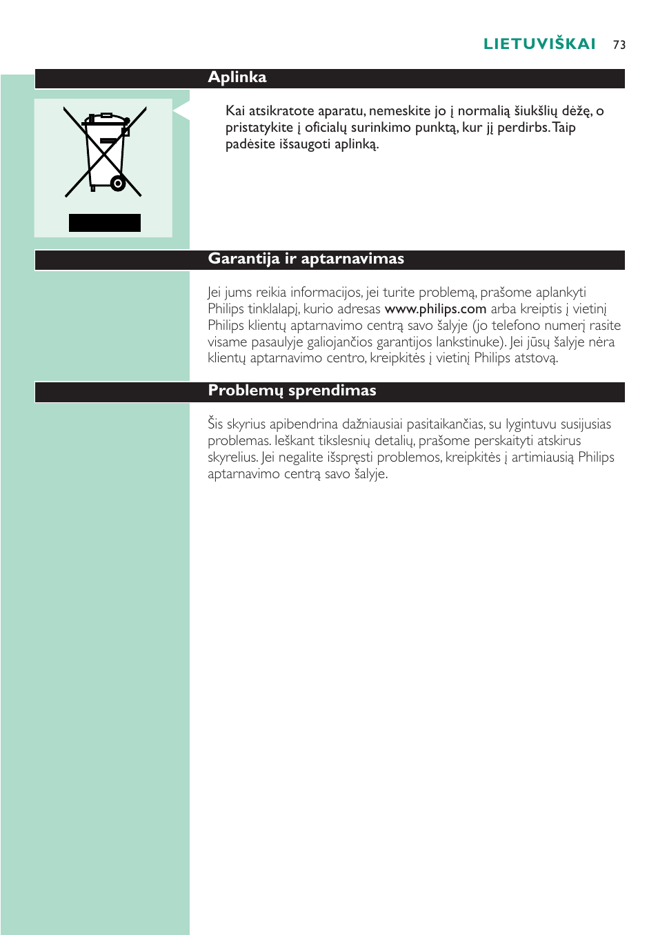 Philips GC4250 User Manual | Page 73 / 76