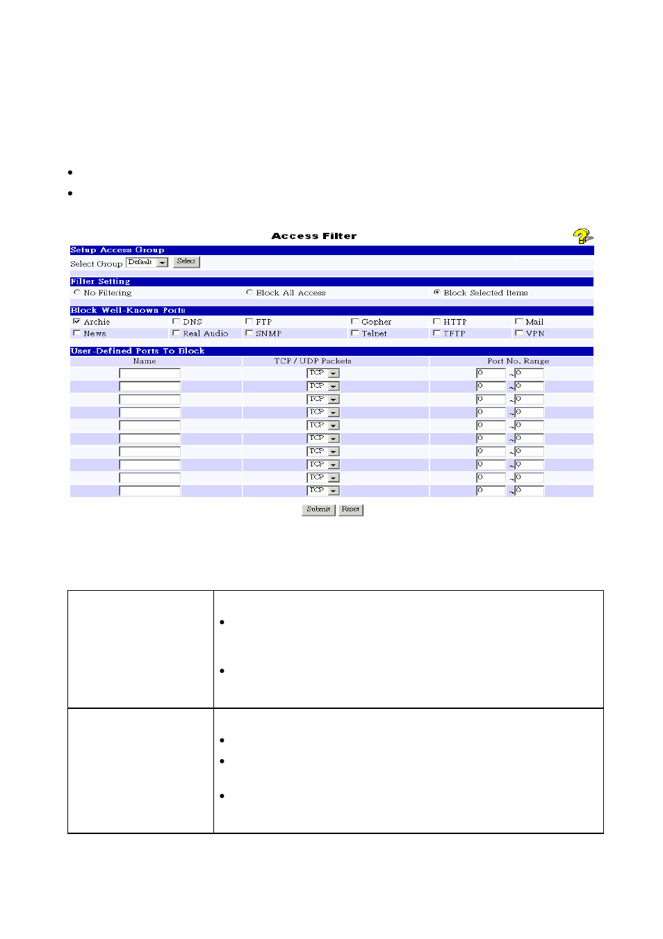 Access filter | Edimax Technology Edimax user guide Router User Manual | Page 50 / 81