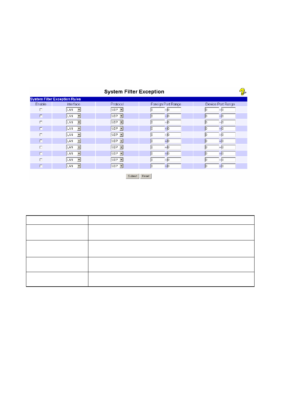 System filter exception | Edimax Technology Edimax user guide Router User Manual | Page 53 / 81