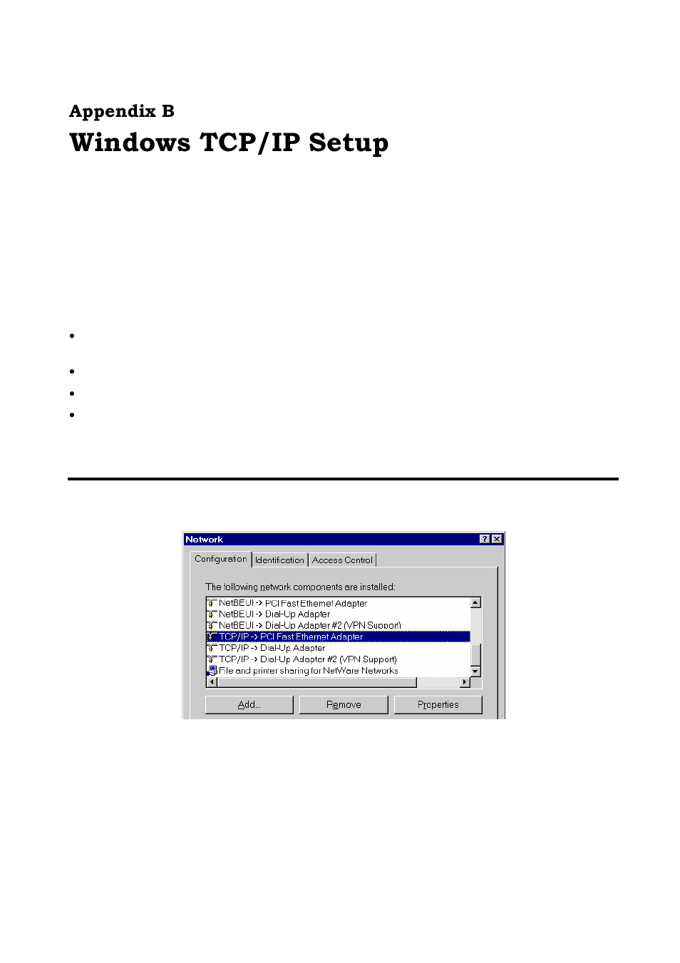 Windows tcp/ip setup, Overview tcp/ip settings, Appendix b | Edimax Technology Edimax user guide Router User Manual | Page 74 / 81