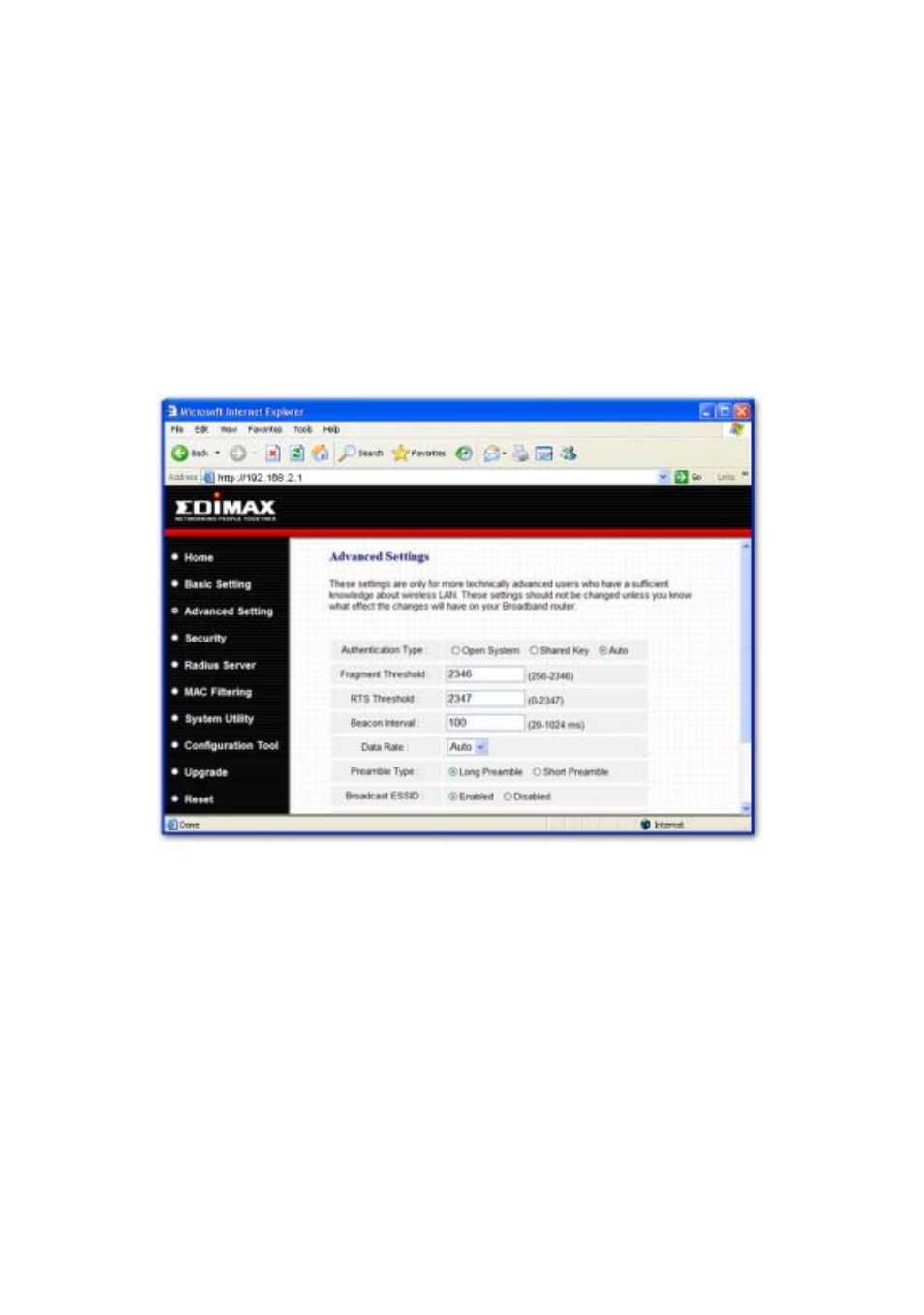 3 advanced setting | Edimax Technology Wireless LAN Access Point User Manual | Page 20 / 44