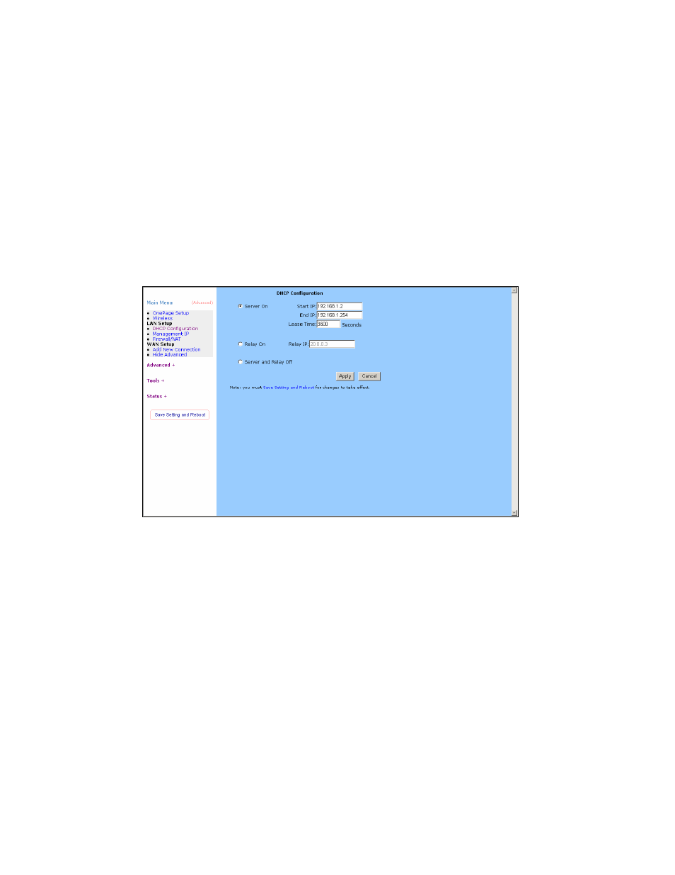 Advanced setting, Lan setup, Dhcp configuration | Edimax Technology AR-6024WG User Manual | Page 29 / 73