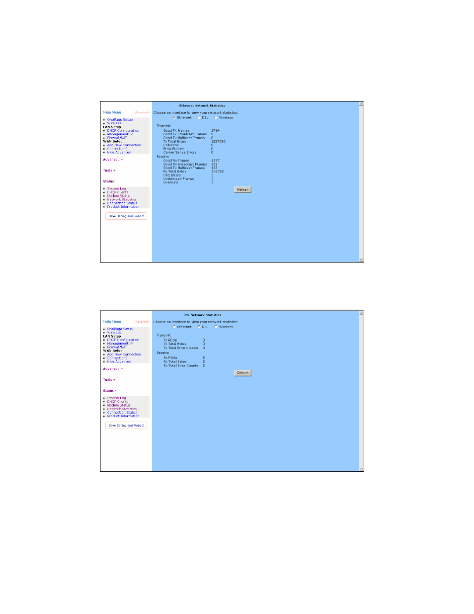 Network statistics | Edimax Technology AR-6024WG User Manual | Page 66 / 73