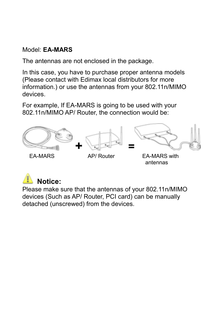 Edimax Technology 802.11n/MIMO Antenna Relocation Stand EA-MARS User Manual | Page 5 / 14
