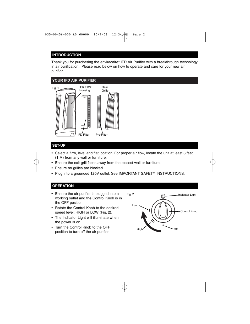 Enviracaire 60000 User Manual | Page 2 / 5