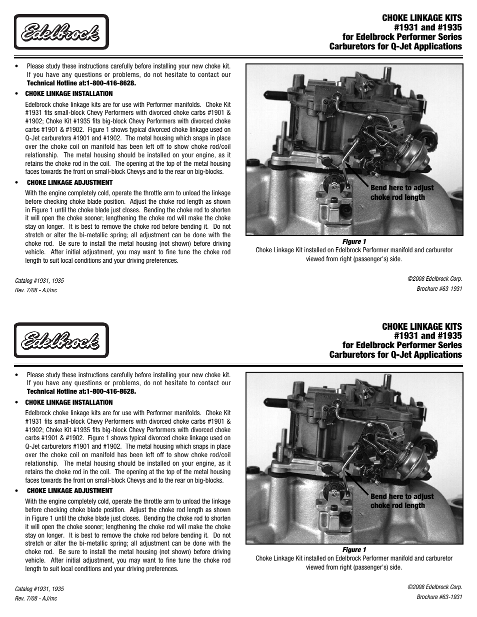 Edelbrock 1935 User Manual | 1 page