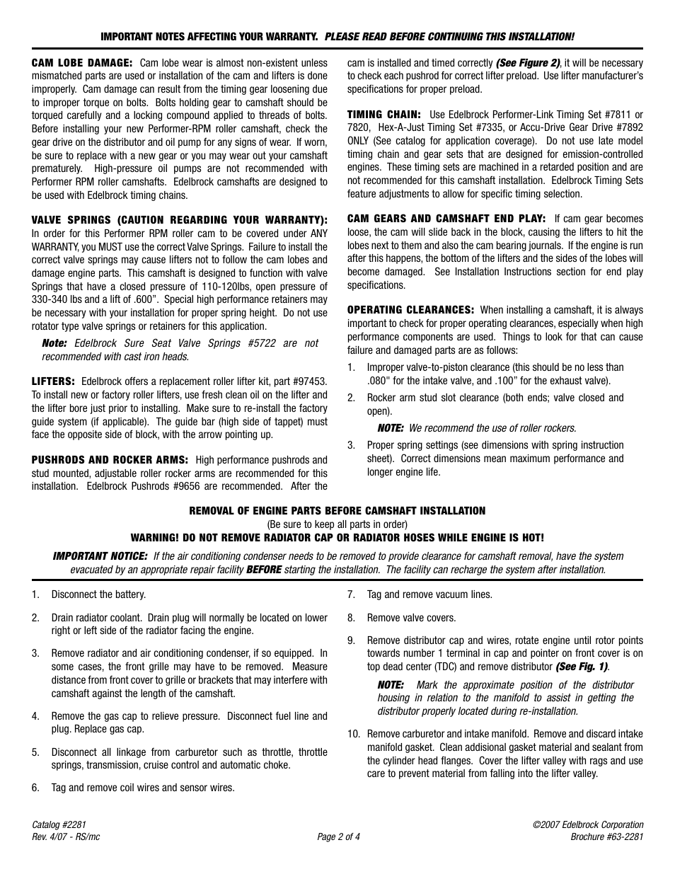 Edelbrock 351 User Manual | Page 2 / 4