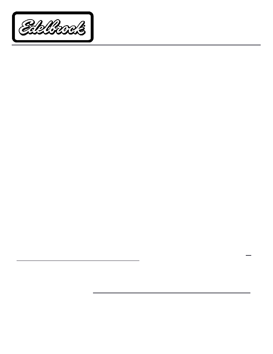 Edelbrock 1711 User Manual | 2 pages