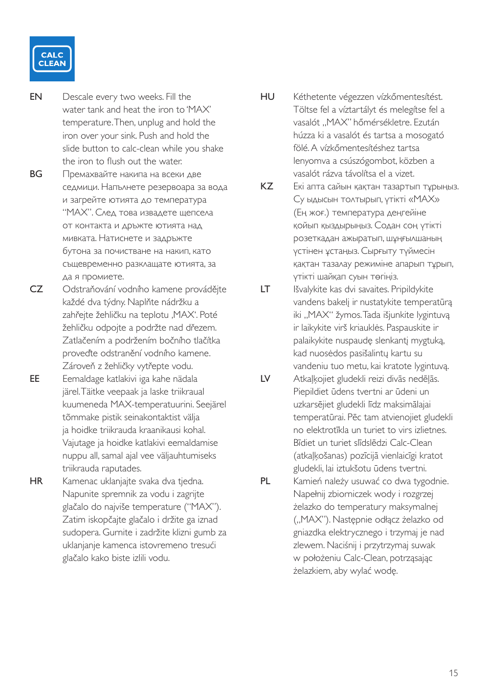Philips GC3720 User Manual | Page 15 / 28