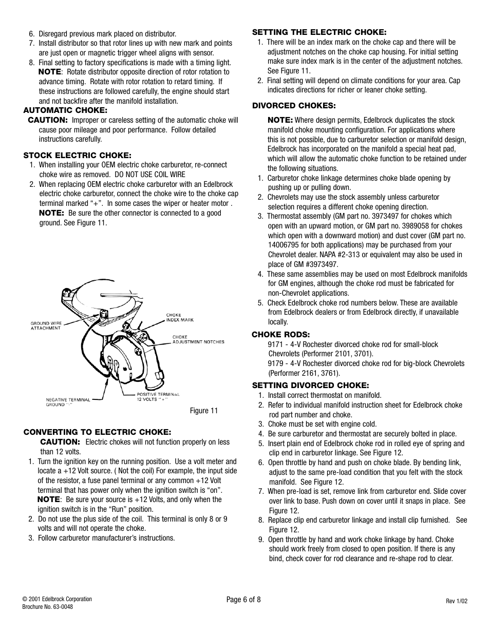 Edelbrock 330/350/403 User Manual | Page 8 / 10