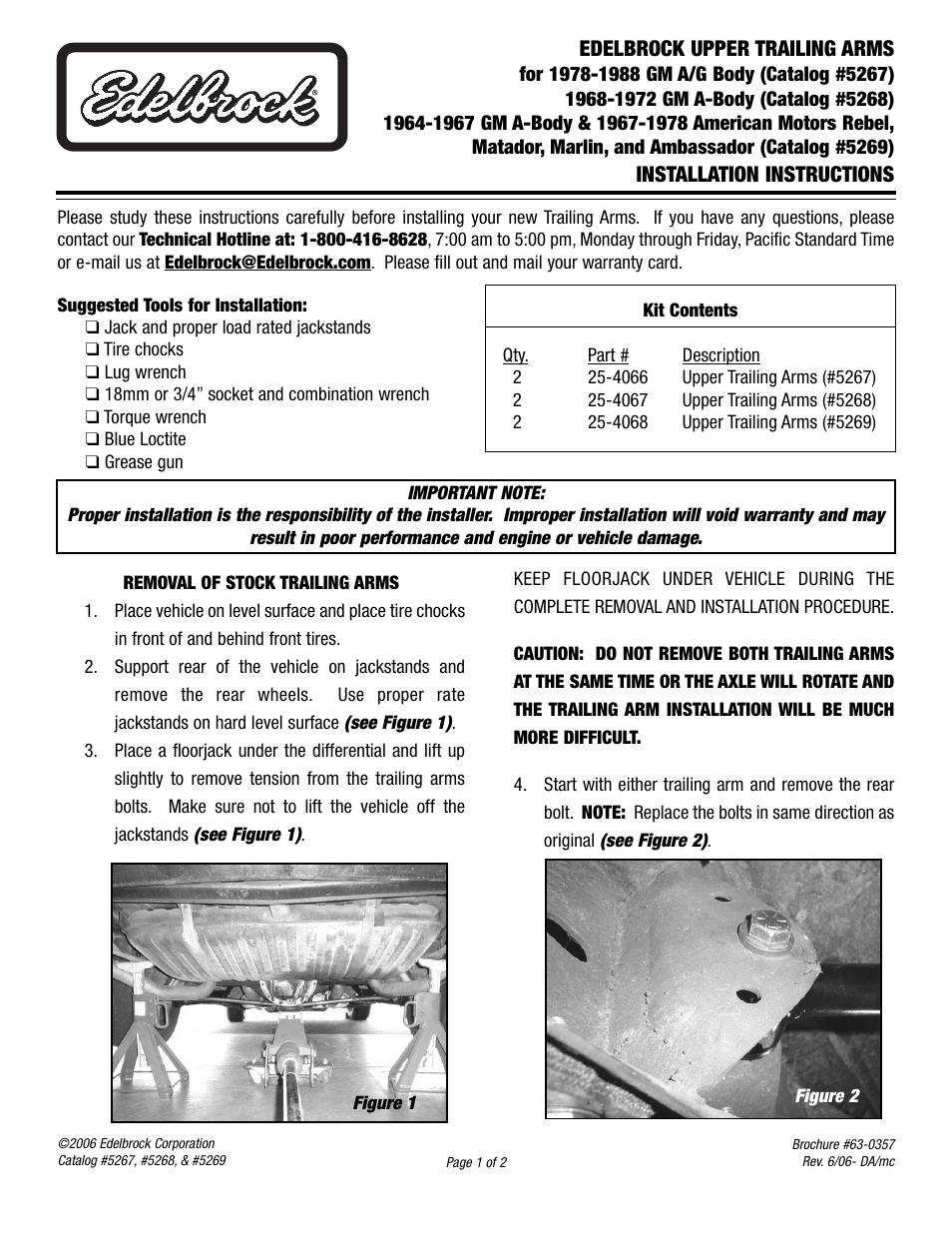 Edelbrock 25-4067 User Manual | 2 pages