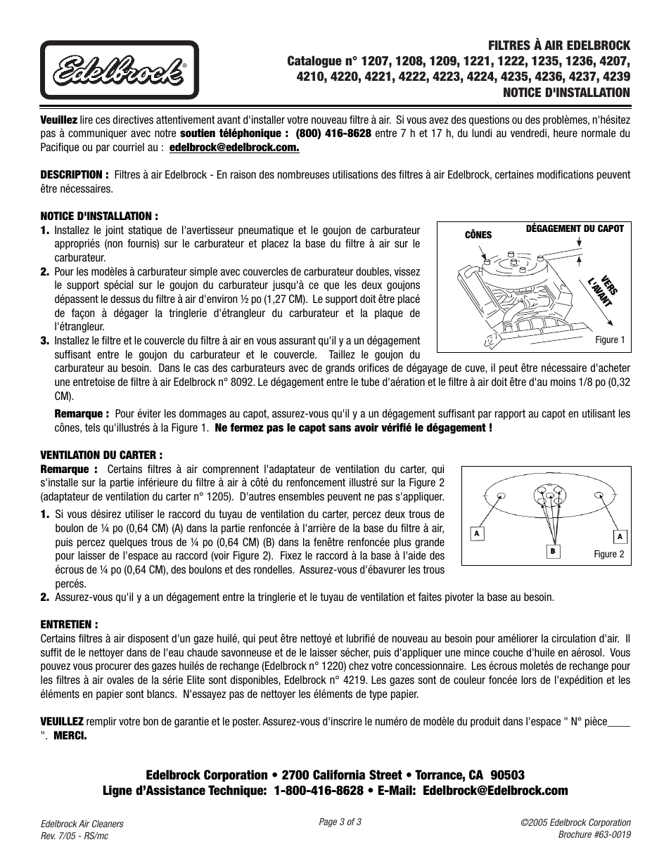 Edelbrock 1235 User Manual | Page 3 / 3