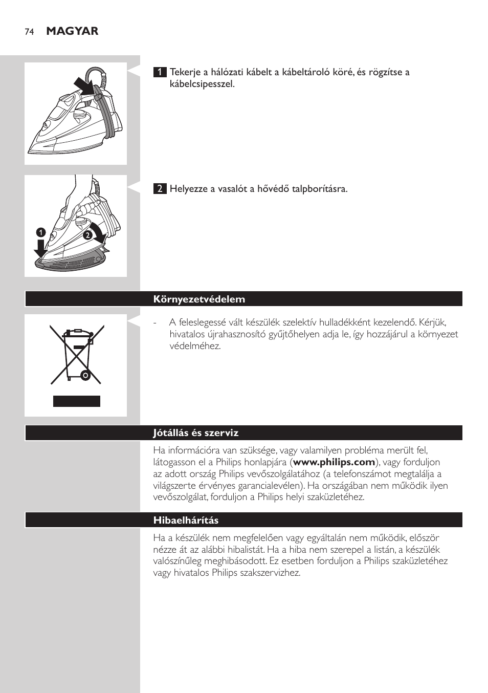 Philips GC4850 User Manual | Page 74 / 198