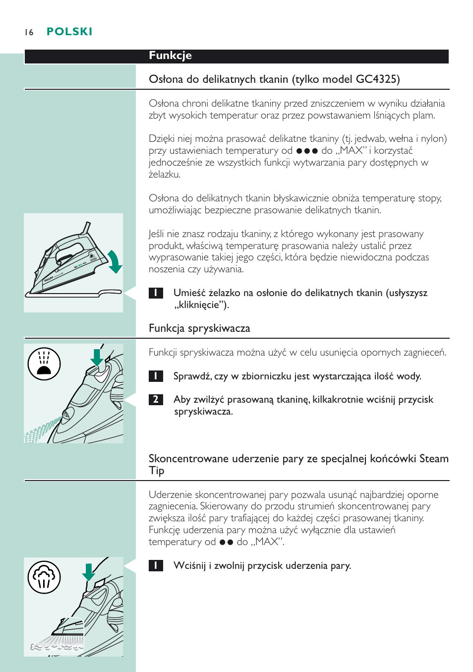 Philips GC 4320 User Manual | Page 16 / 84