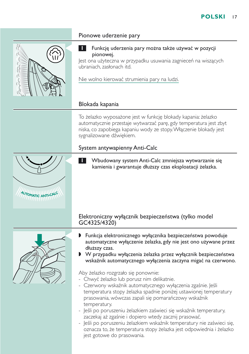 Philips GC 4320 User Manual | Page 17 / 84