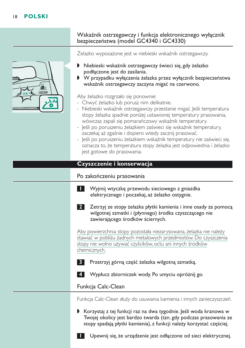 Philips GC 4320 User Manual | Page 18 / 84