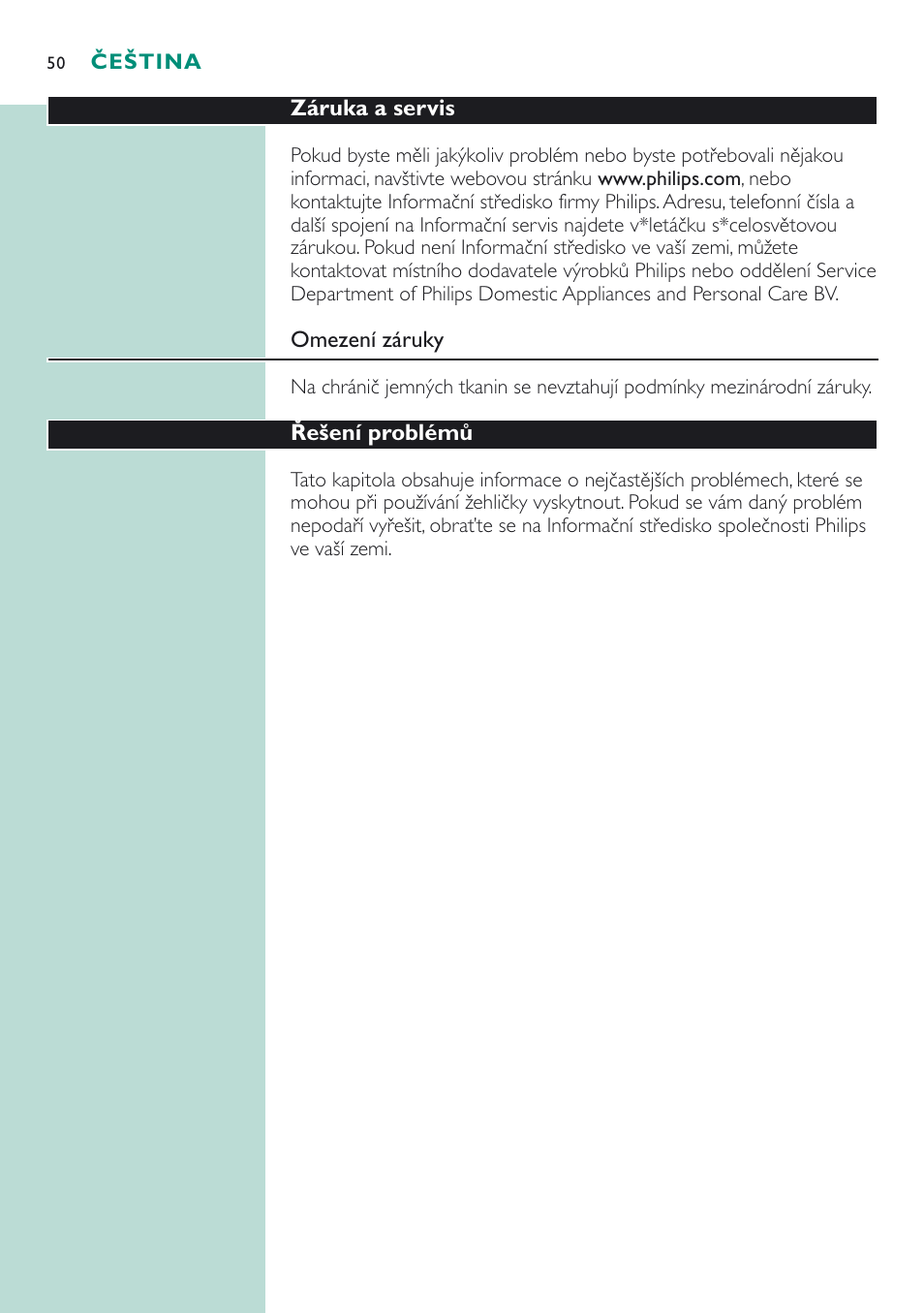 Philips GC 4320 User Manual | Page 50 / 84