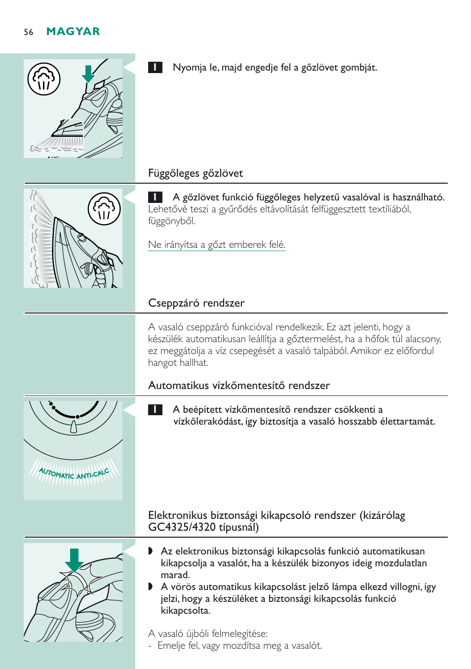Philips GC 4320 User Manual | Page 56 / 84