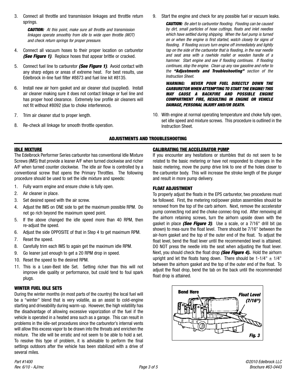 Edelbrock 1400 User Manual | Page 3 / 6