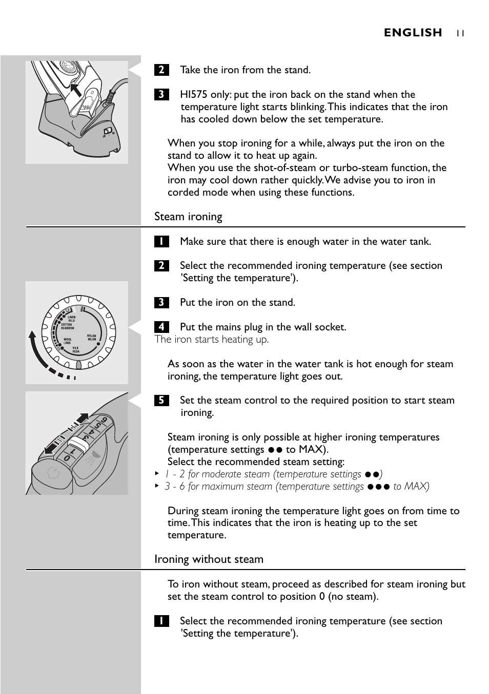 Philips HI570 User Manual | Page 11 / 98