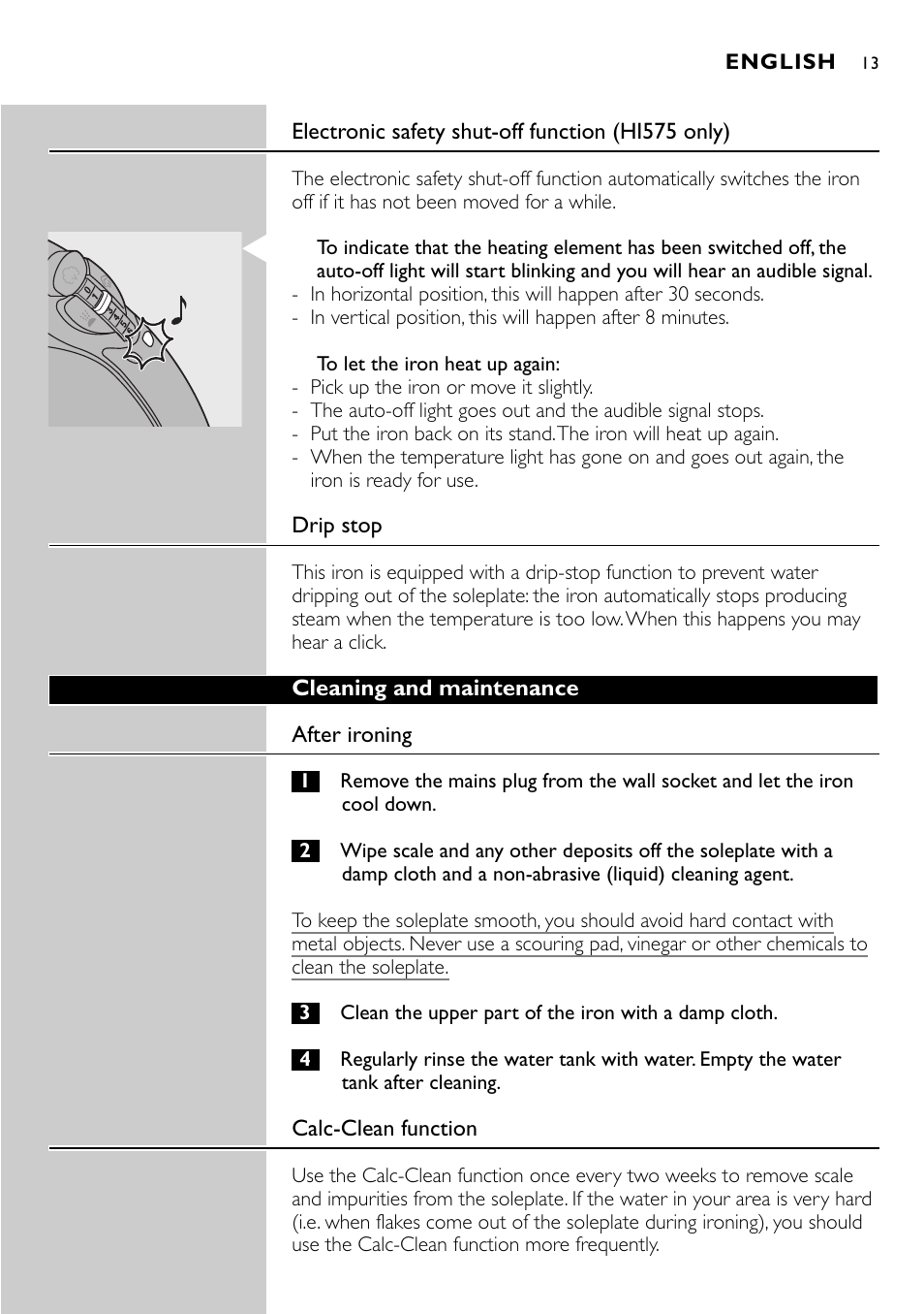 Philips HI570 User Manual | Page 13 / 98