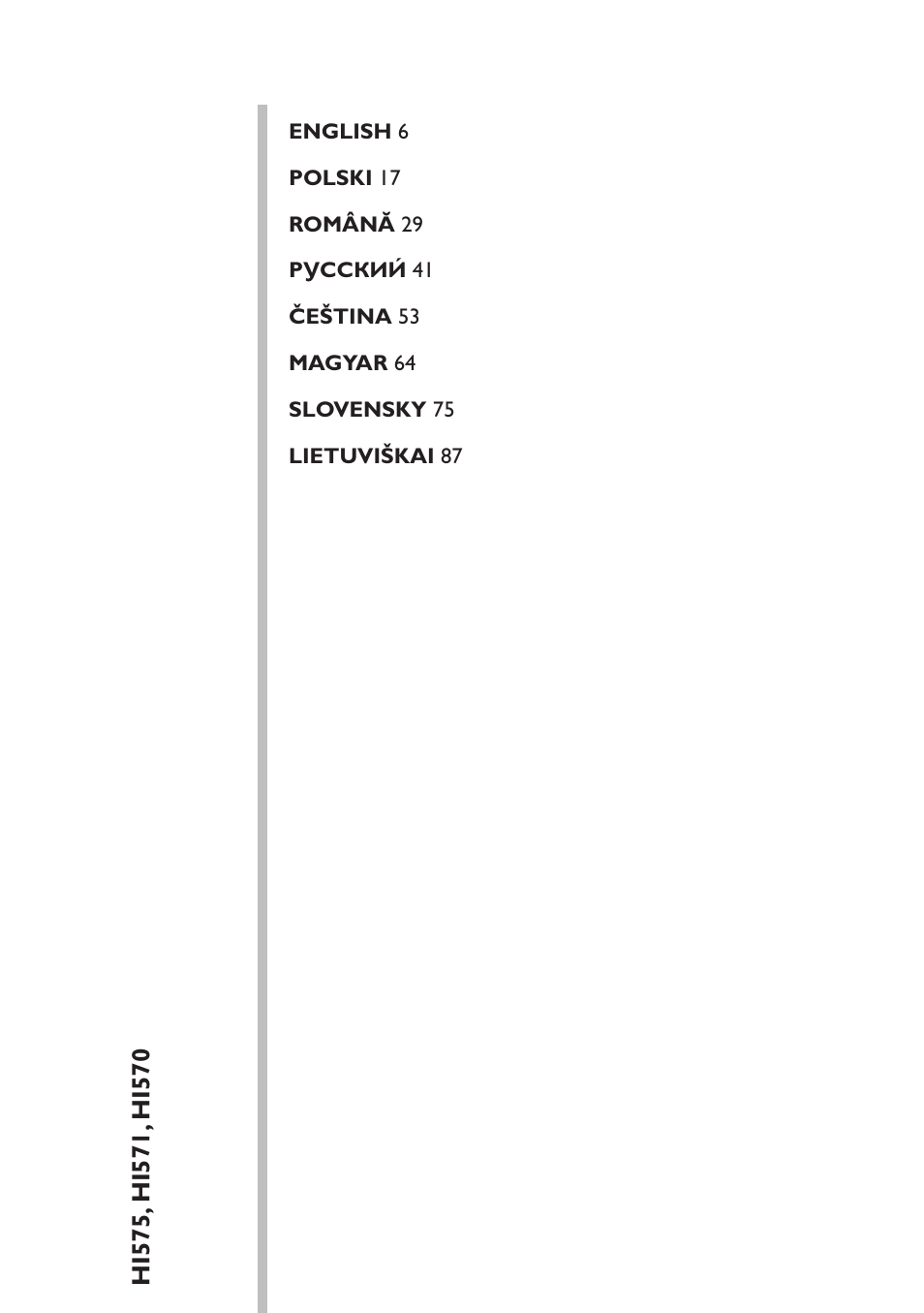 Philips HI570 User Manual | Page 5 / 98