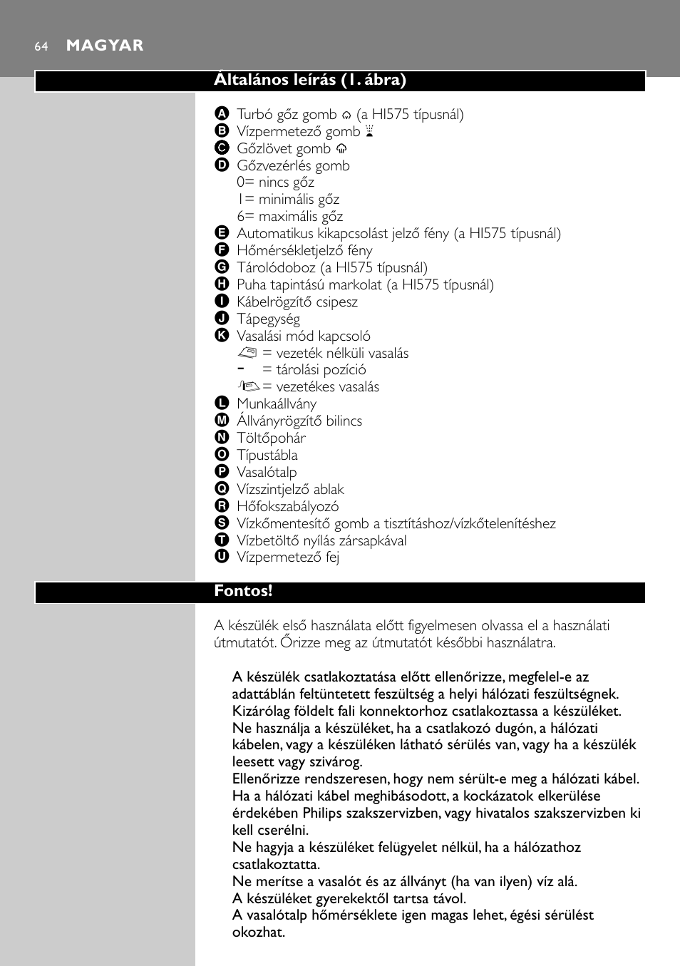 Philips HI570 User Manual | Page 64 / 98