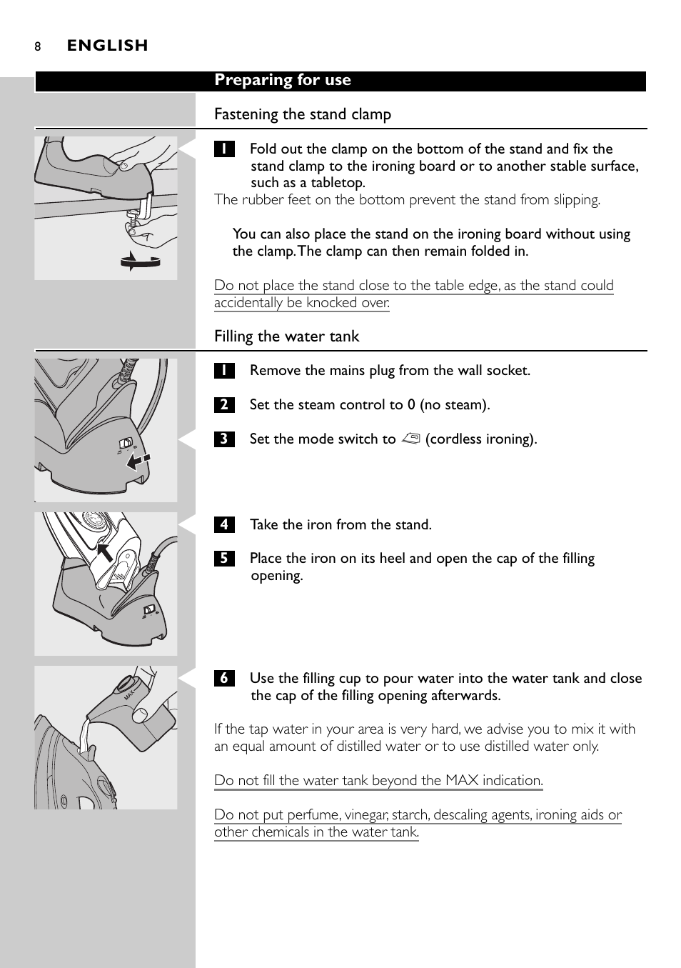 Philips HI570 User Manual | Page 8 / 98