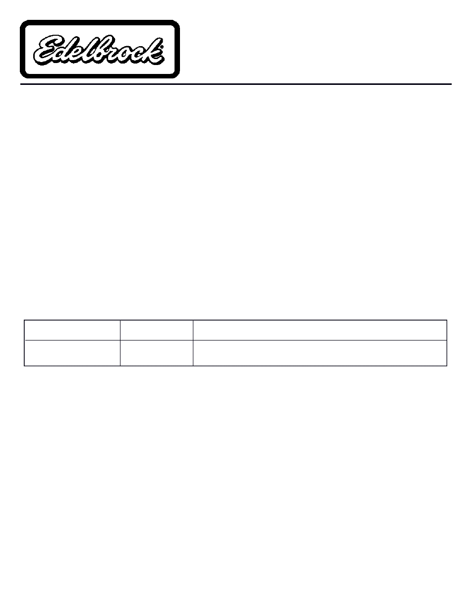 Edelbrock 262-400 User Manual | 10 pages
