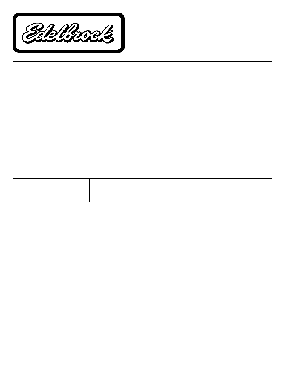 Edelbrock 2994 User Manual | 2 pages