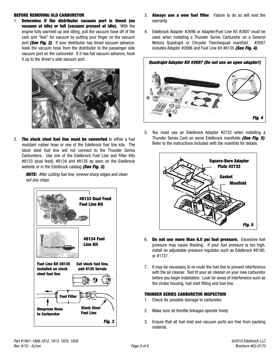 Edelbrock 1813 User Manual | Page 3 / 6