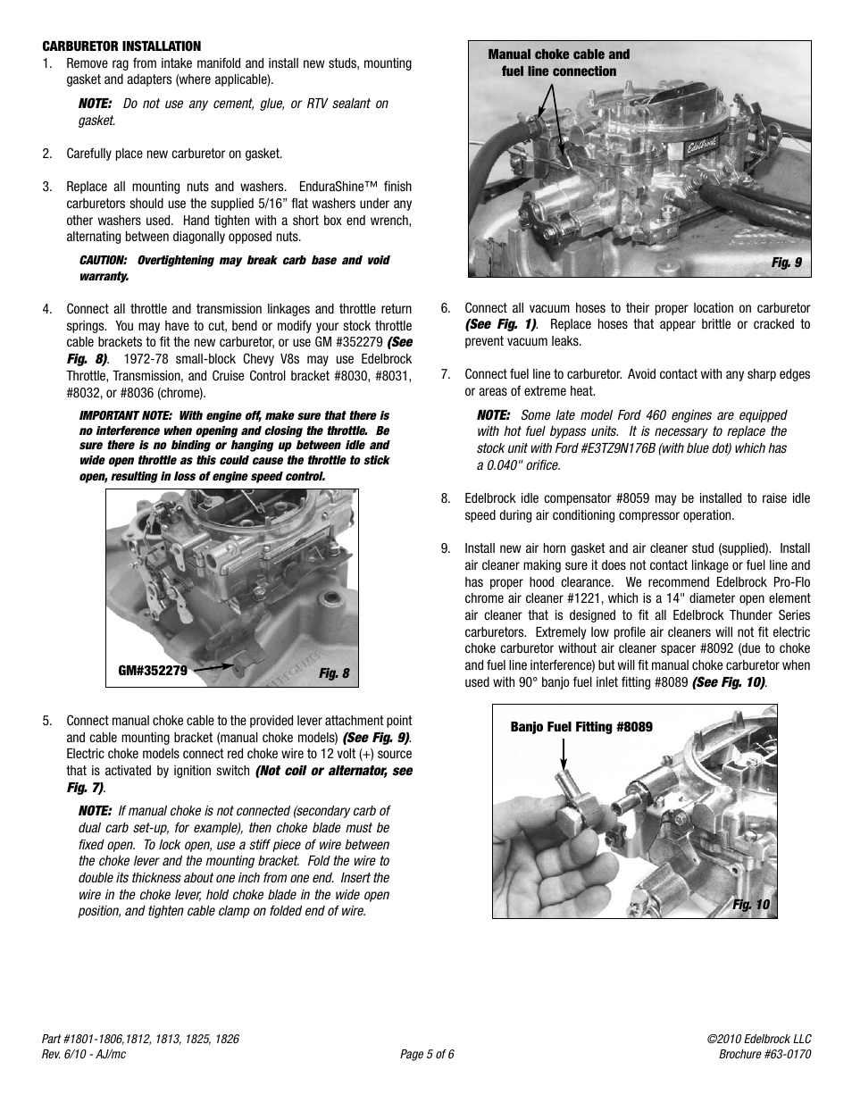 Edelbrock 1813 User Manual | Page 5 / 6