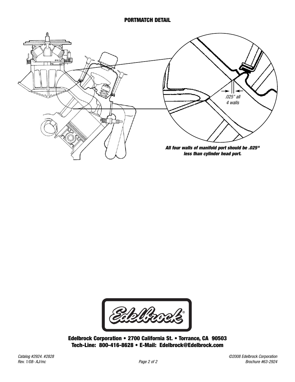 Edelbrock 2924 User Manual | Page 2 / 2