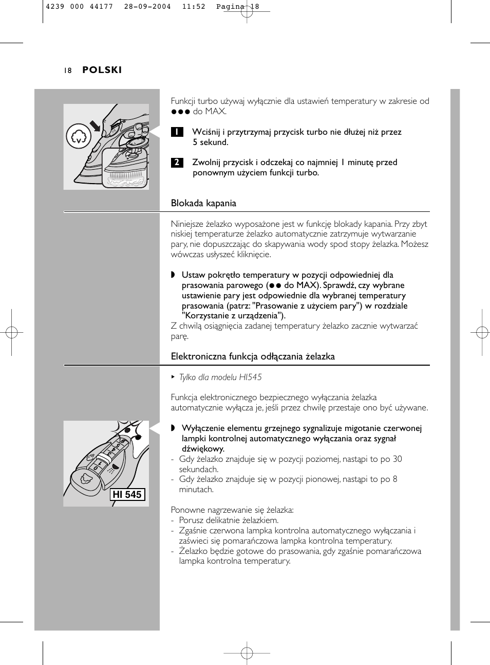 Philips HI518 User Manual | Page 18 / 130