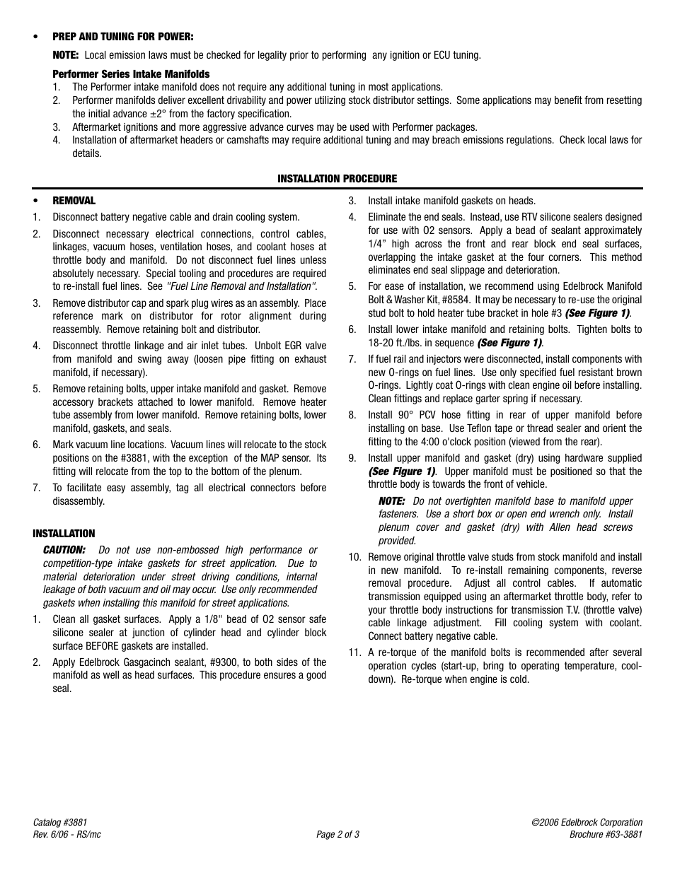 Edelbrock 3881 User Manual | Page 2 / 4