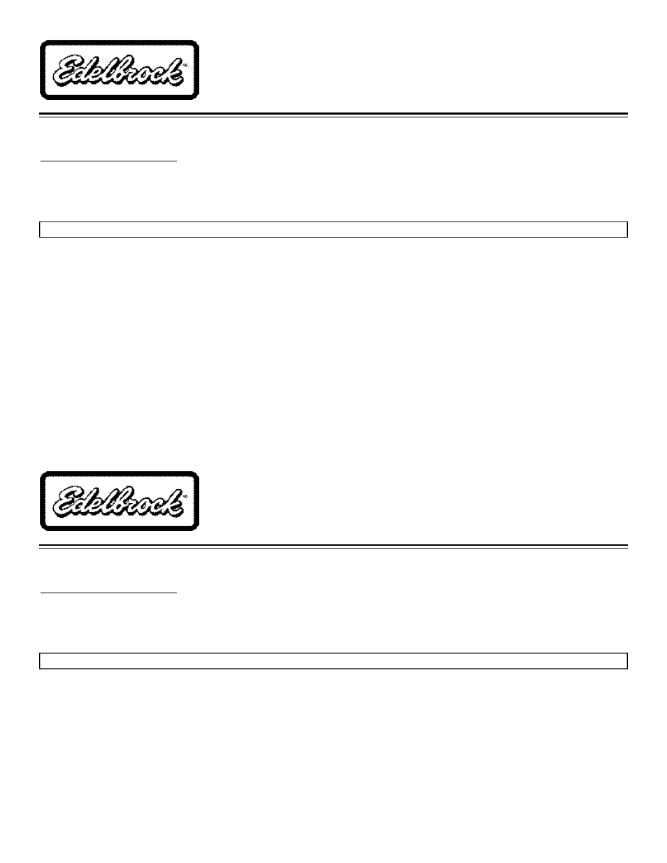 Edelbrock 15015 User Manual | 1 page