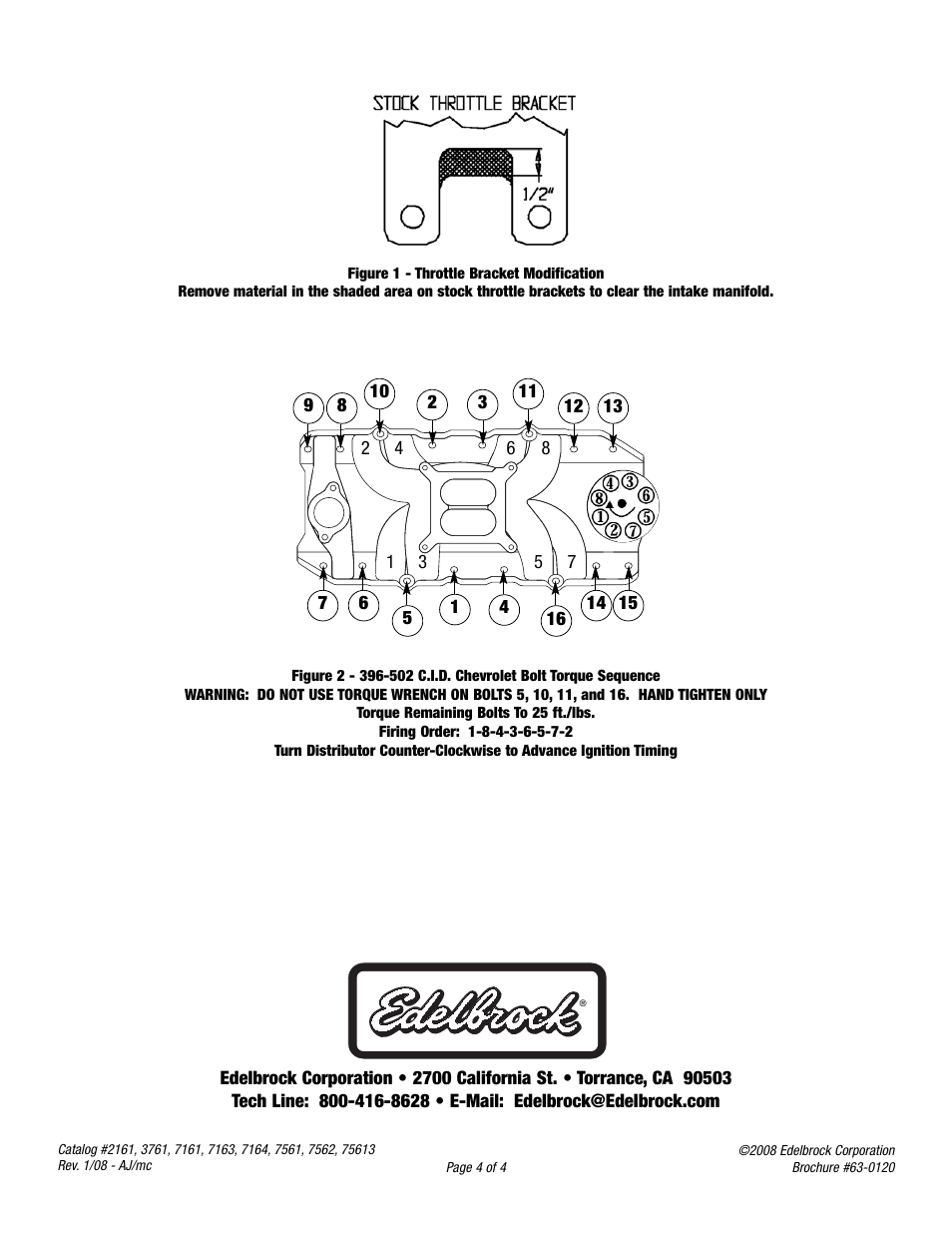 Edelbrock 2161 User Manual | Page 4 / 4