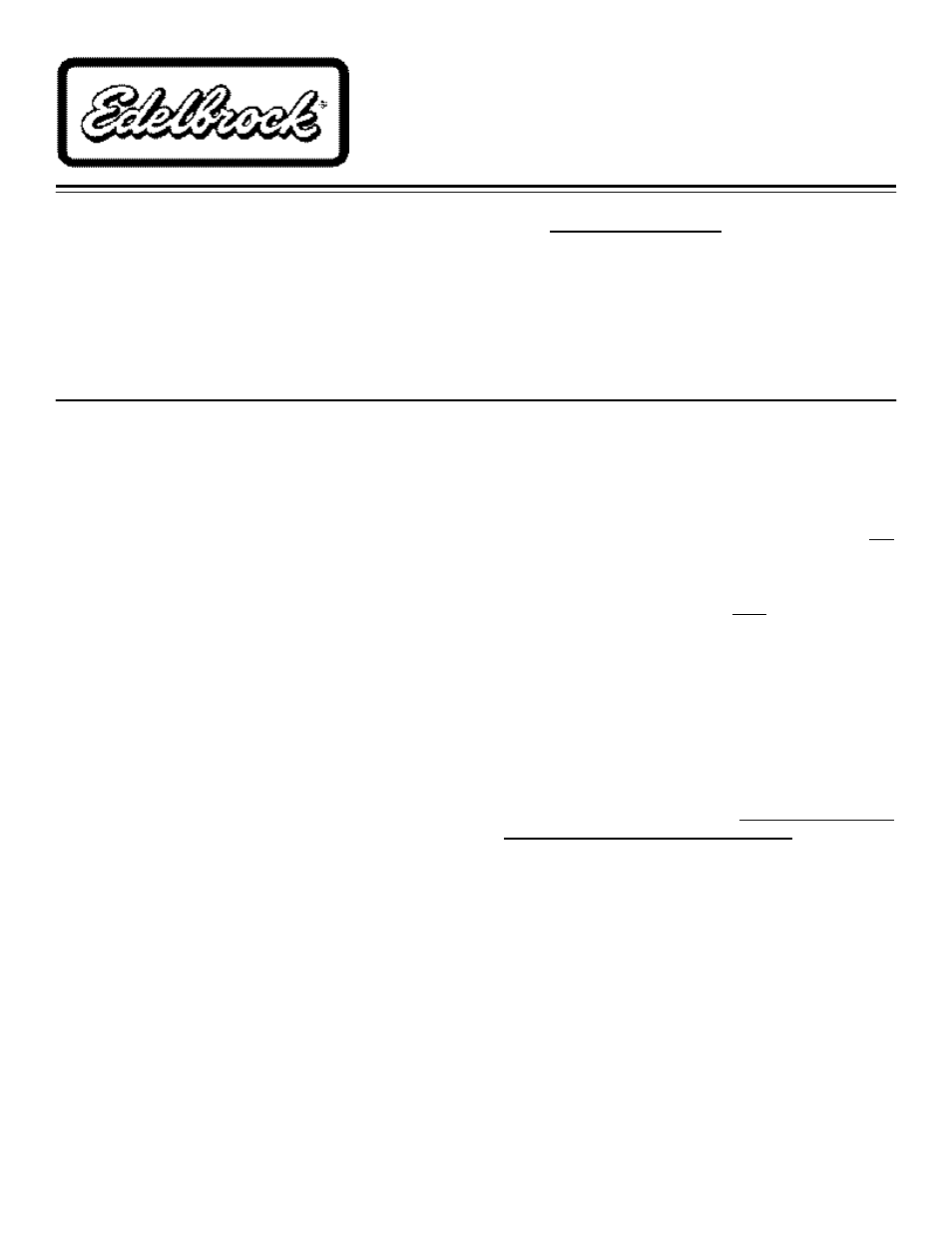 Edelbrock 1799 User Manual | 2 pages