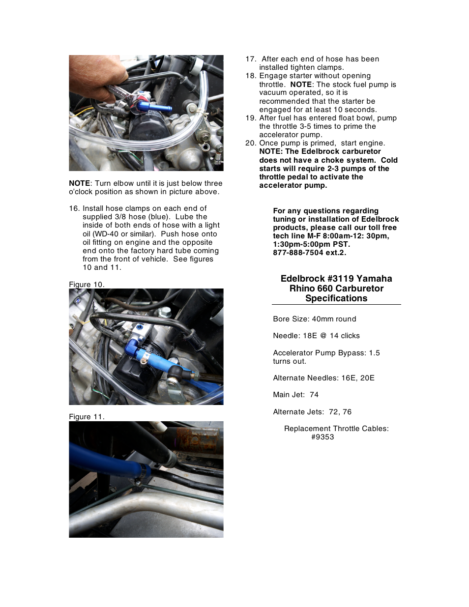 Edelbrock Yamaha Rhino 660 User Manual | Page 3 / 3