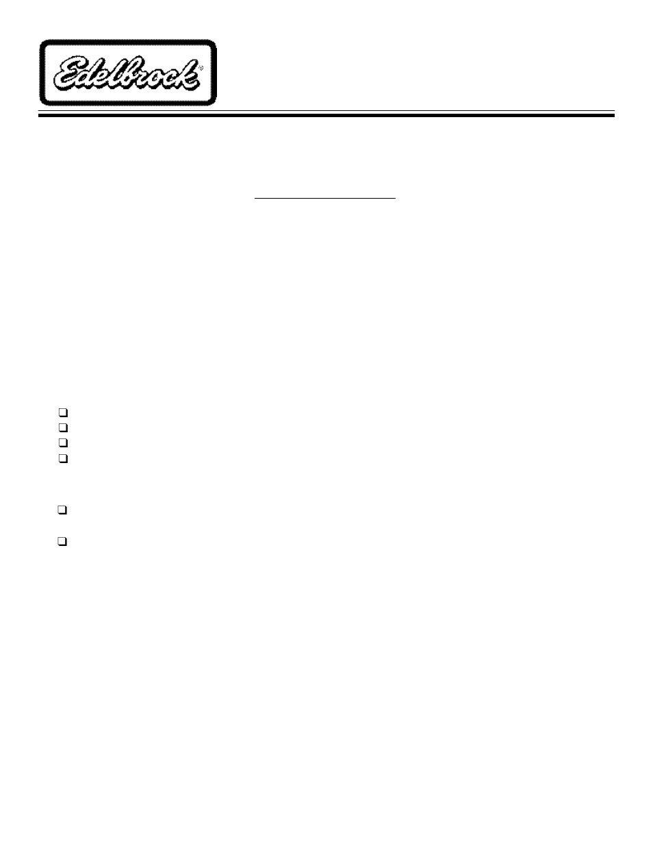 Edelbrock 3637 User Manual | 1 page