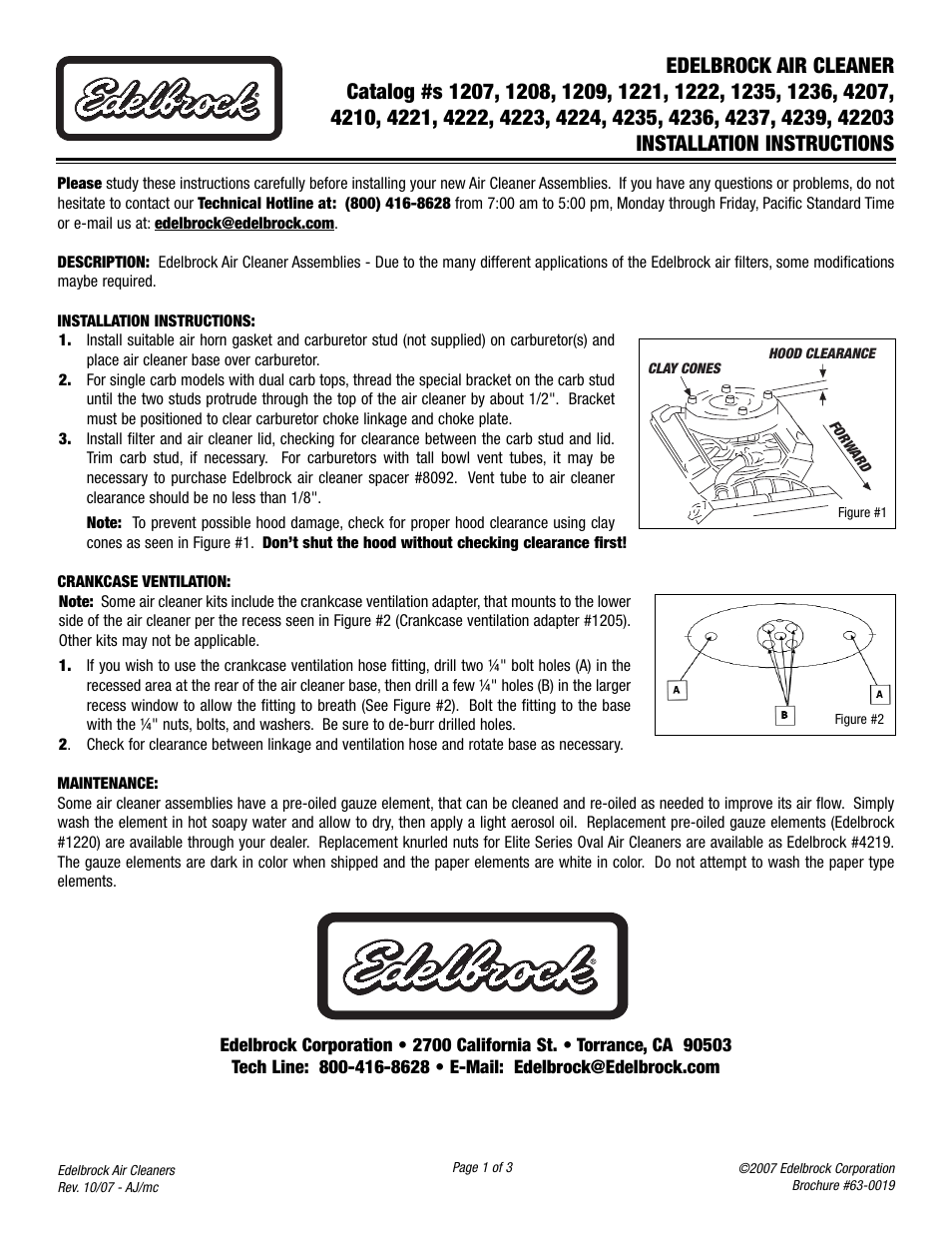 Edelbrock 42203 User Manual | 3 pages
