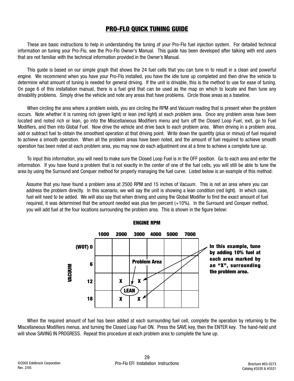 Pro-flo quick tuning guide | Edelbrock 3530 User Manual | Page 29 / 33