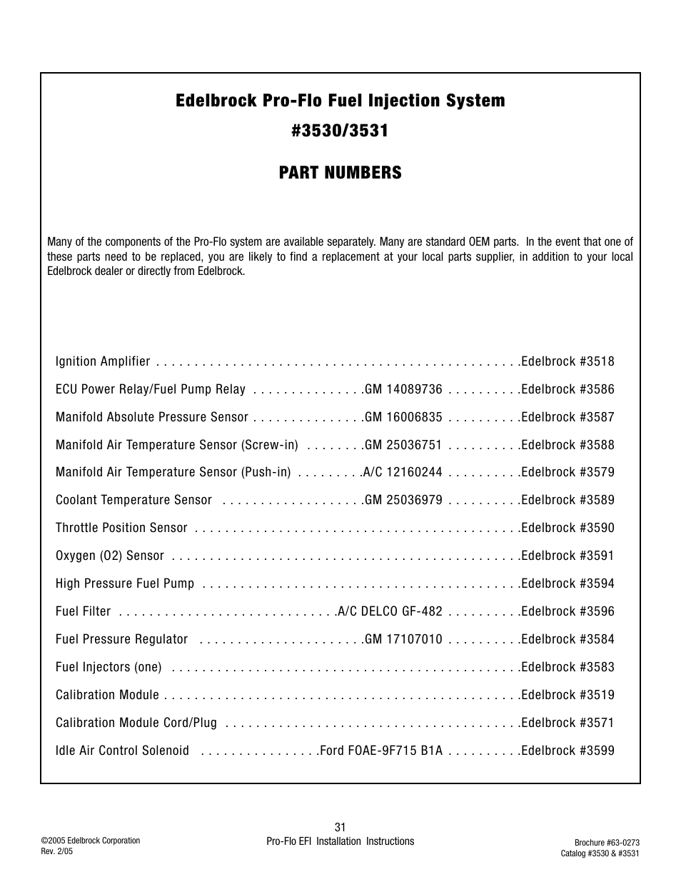 Edelbrock 3530 User Manual | Page 31 / 33