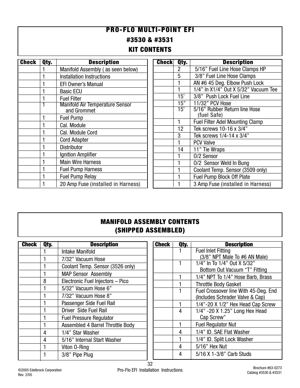 Edelbrock 3530 User Manual | Page 32 / 33
