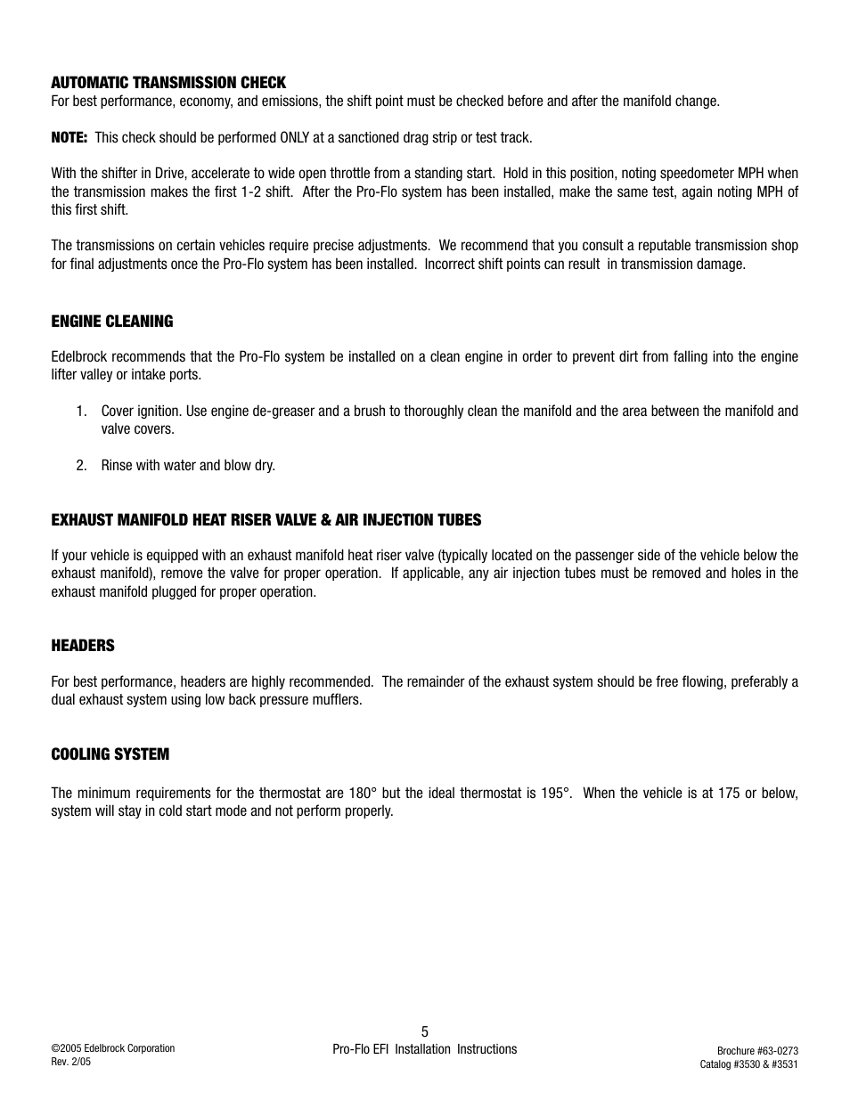 Edelbrock 3530 User Manual | Page 5 / 33