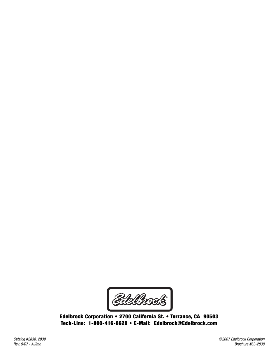 Edelbrock 2838 User Manual | Page 4 / 4