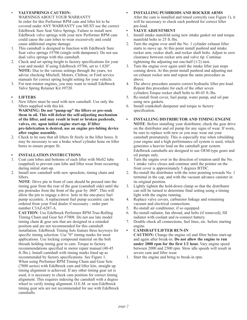 Edelbrock 352-428 User Manual | Page 2 / 4