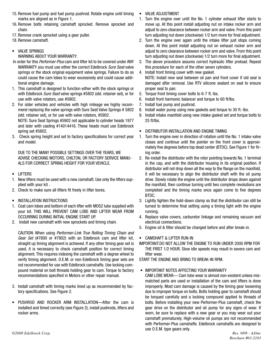 Edelbrock 2103 User Manual | Page 2 / 4