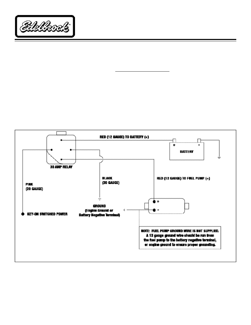 Edelbrock 1795 User Manual | 1 page